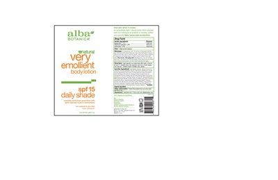 Alba Body Lotion Daily Shade SPF15 bottle label 1.jpg bottle label 1 - Alba Body Lotion Daily Shade SPF15 bottle label 1